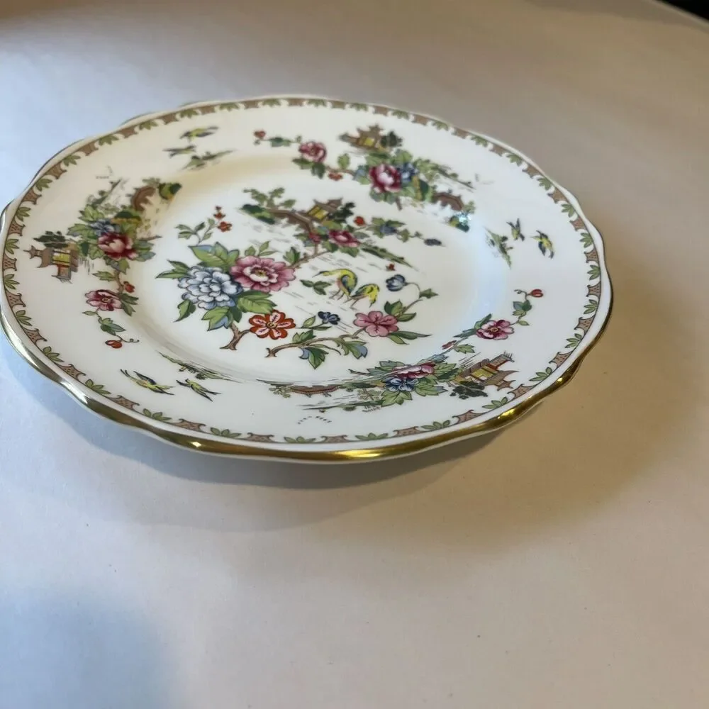 Vintage‎ Crown Staffordshire England Pagoda BREAD Plate Dessert